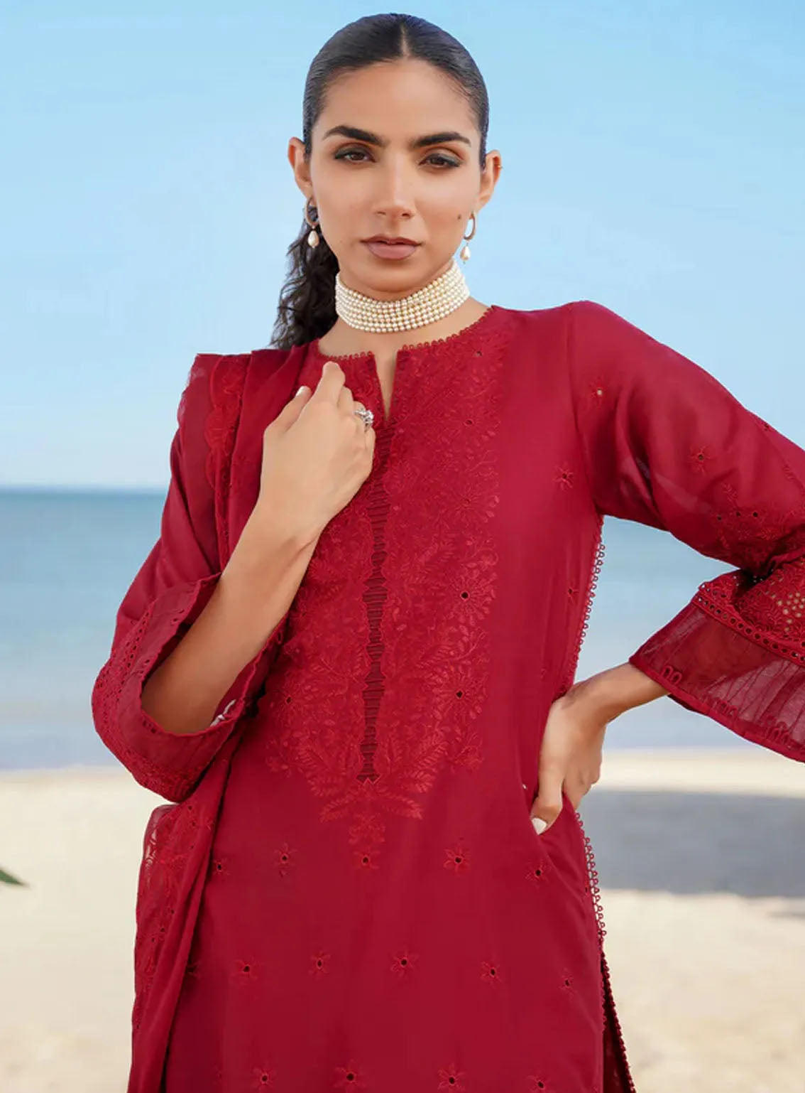 Sahar Embroidered Lawn Suits Unstitched 3 Piece - S24CL 01 Sahar Embroidered Lawn Suits Unstitched 3 Piece - S24CL 01