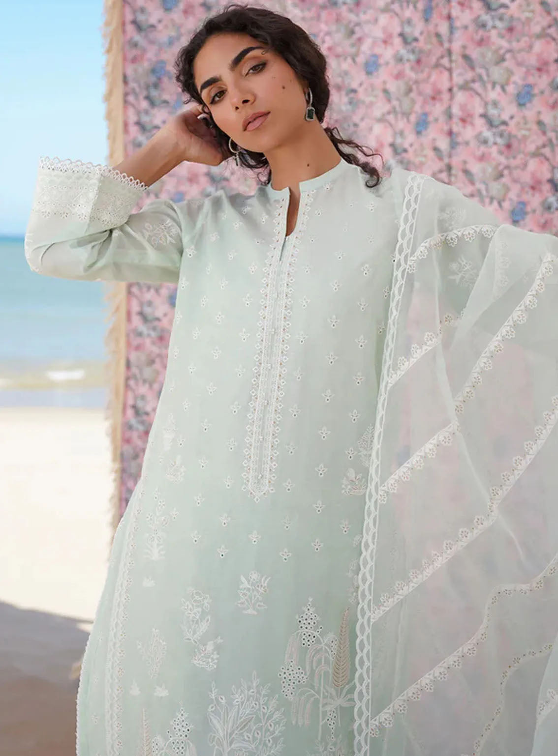 Sahar Embroidered Lawn Suits Unstitched 3 Piece - S24CL 02 Sahar Embroidered Lawn Suits Unstitched 3 Piece - S24CL 02