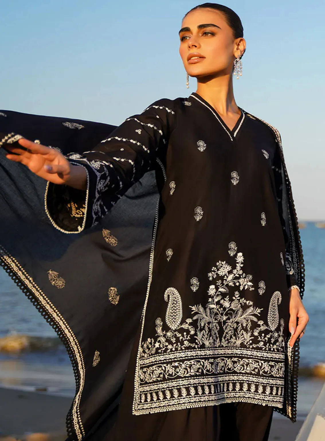 Sahar Embroidered Lawn Suits Unstitched 3 Piece - S24CL 04 Sahar Embroidered Lawn Suits Unstitched 3 Piece - S24CL 04