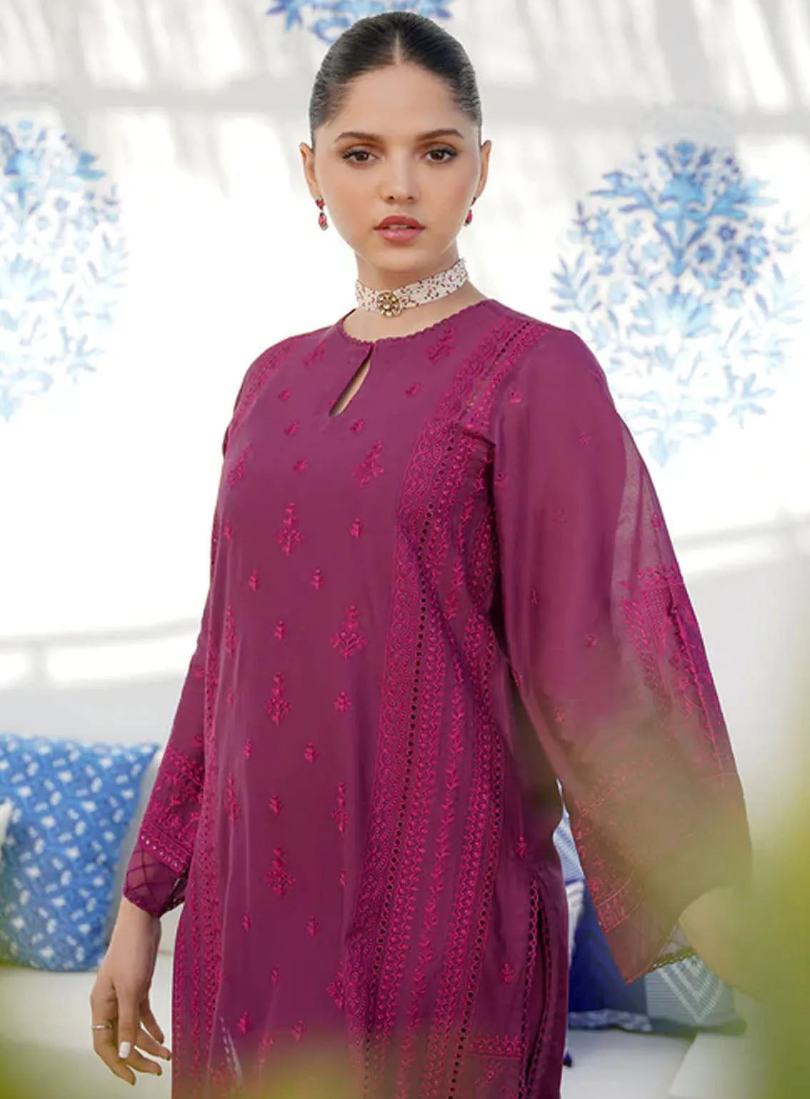 Sahar Embroidered Lawn Suits Unstitched 3 Piece - S24CL 05 Sahar Embroidered Lawn Suits Unstitched 3 Piece - S24CL 05