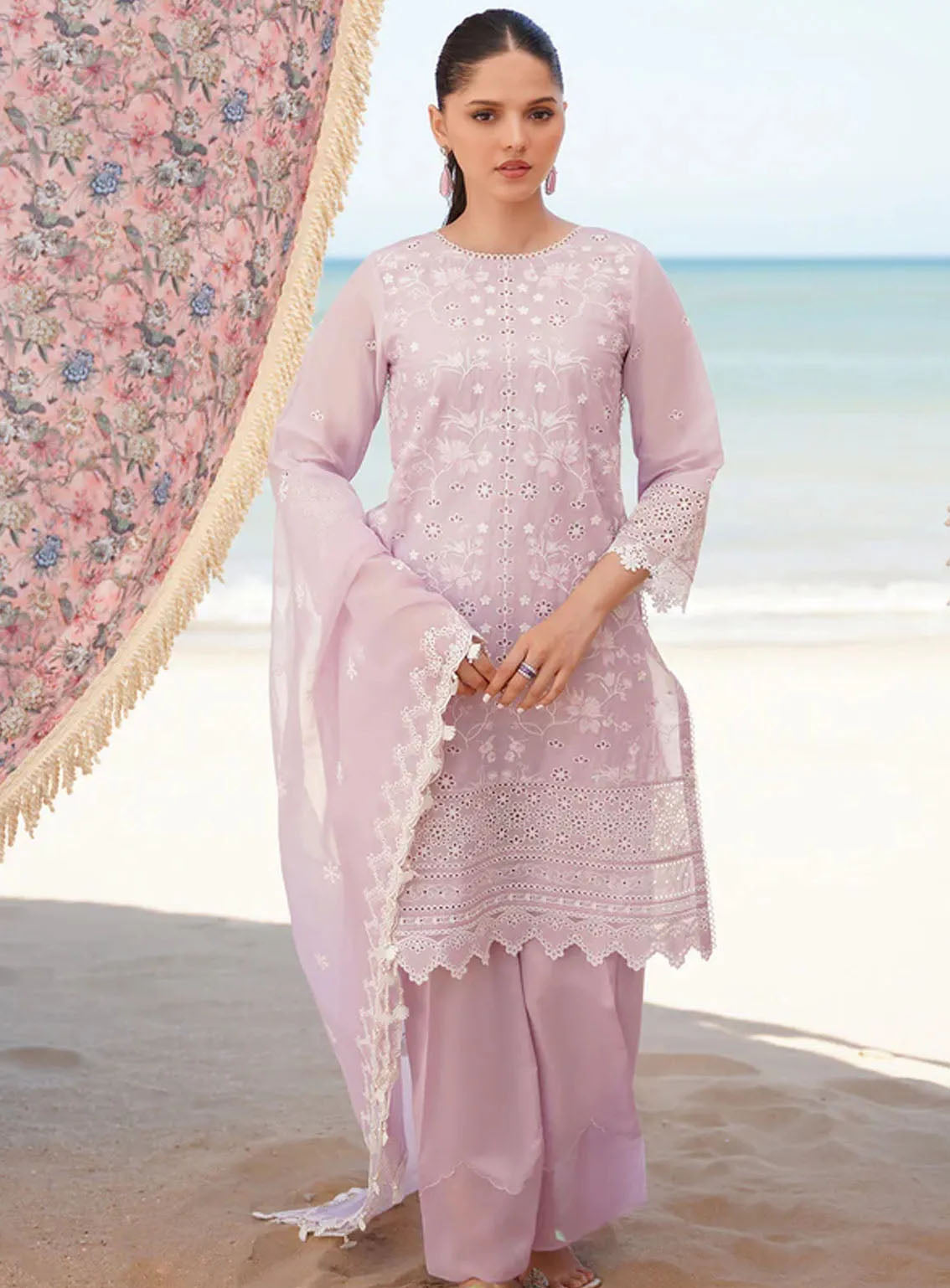 Sahar Embroidered Lawn Suits Unstitched 3 Piece - S24CL 06 Sahar Embroidered Lawn Suits Unstitched 3 Piece - S24CL 06