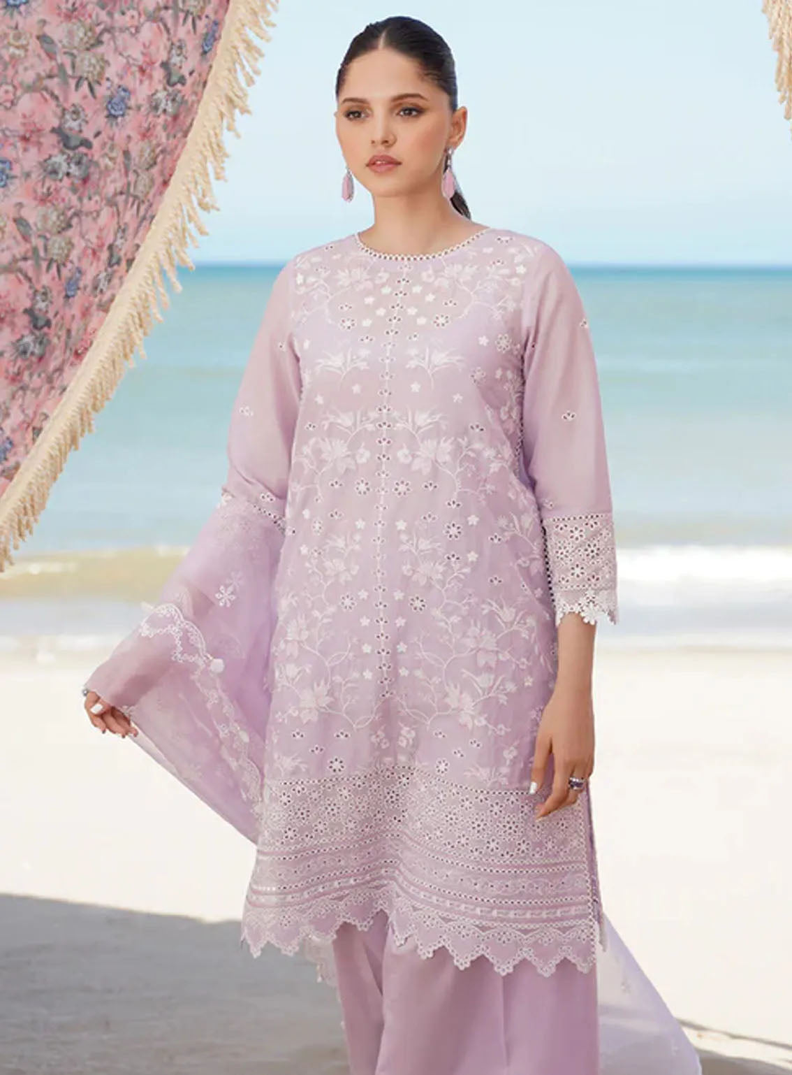 Sahar Embroidered Lawn Suits Unstitched 3 Piece - S24CL 06 Sahar Embroidered Lawn Suits Unstitched 3 Piece - S24CL 06