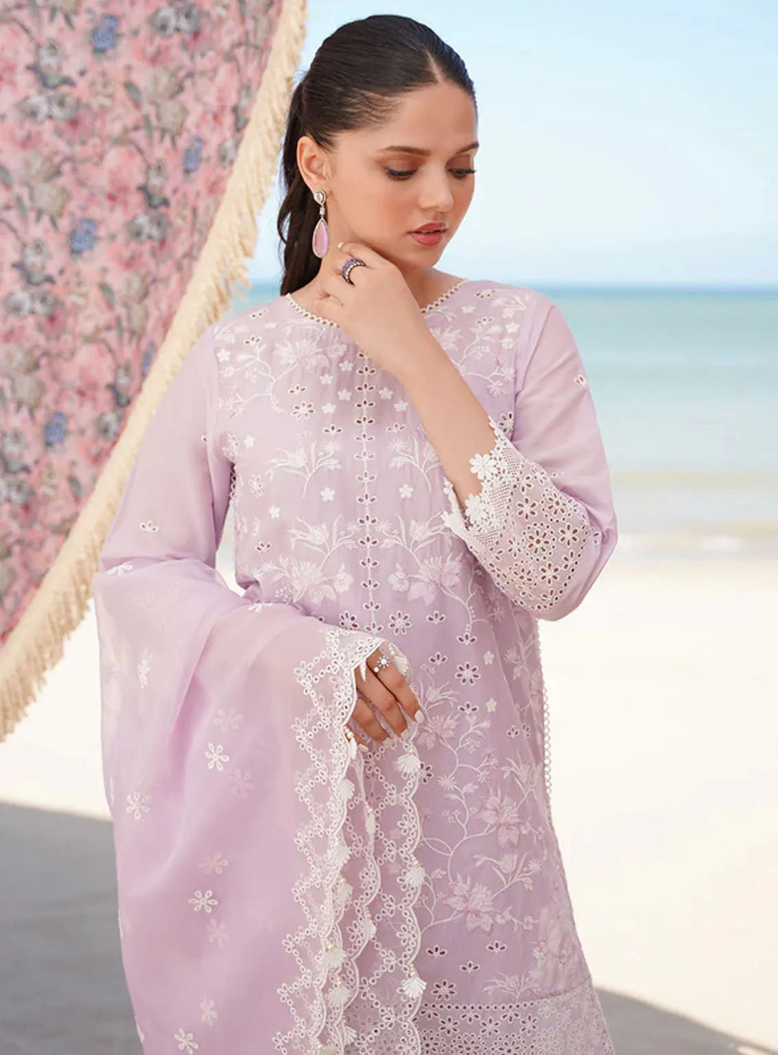 Sahar Embroidered Lawn Suits Unstitched 3 Piece - S24CL 06 Sahar Embroidered Lawn Suits Unstitched 3 Piece - S24CL 06