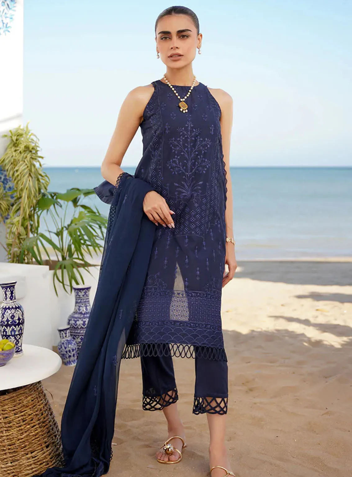 Sahar Embroidered Lawn Suits Unstitched 3 Piece - S24CL 07 Sahar Embroidered Lawn Suits Unstitched 3 Piece - S24CL 07