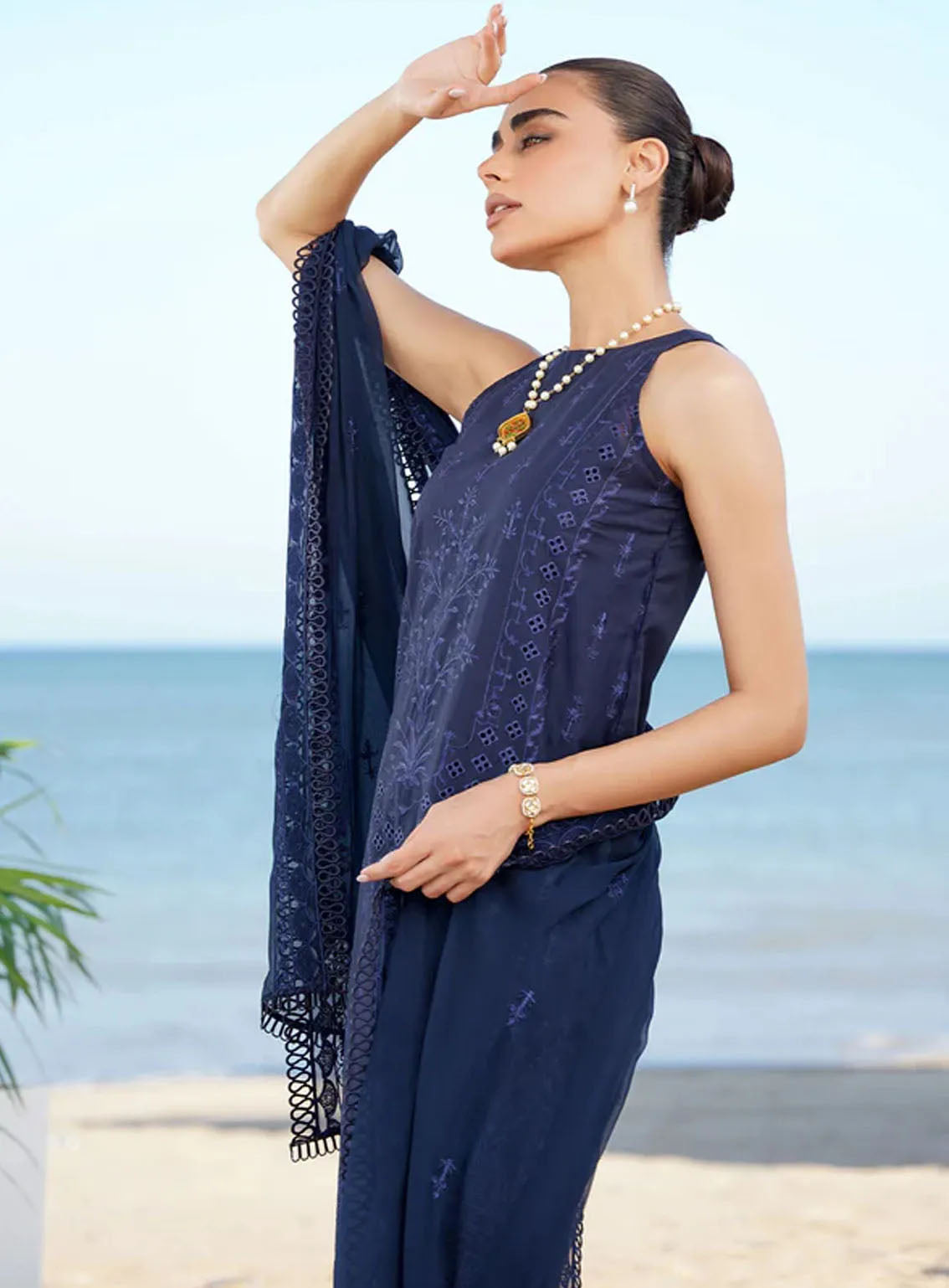 Sahar Embroidered Lawn Suits Unstitched 3 Piece - S24CL 07 Sahar Embroidered Lawn Suits Unstitched 3 Piece - S24CL 07