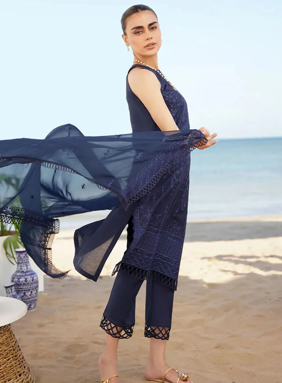 Sahar Embroidered Lawn Suits Unstitched 3 Piece - S24CL 07 Sahar Embroidered Lawn Suits Unstitched 3 Piece - S24CL 07