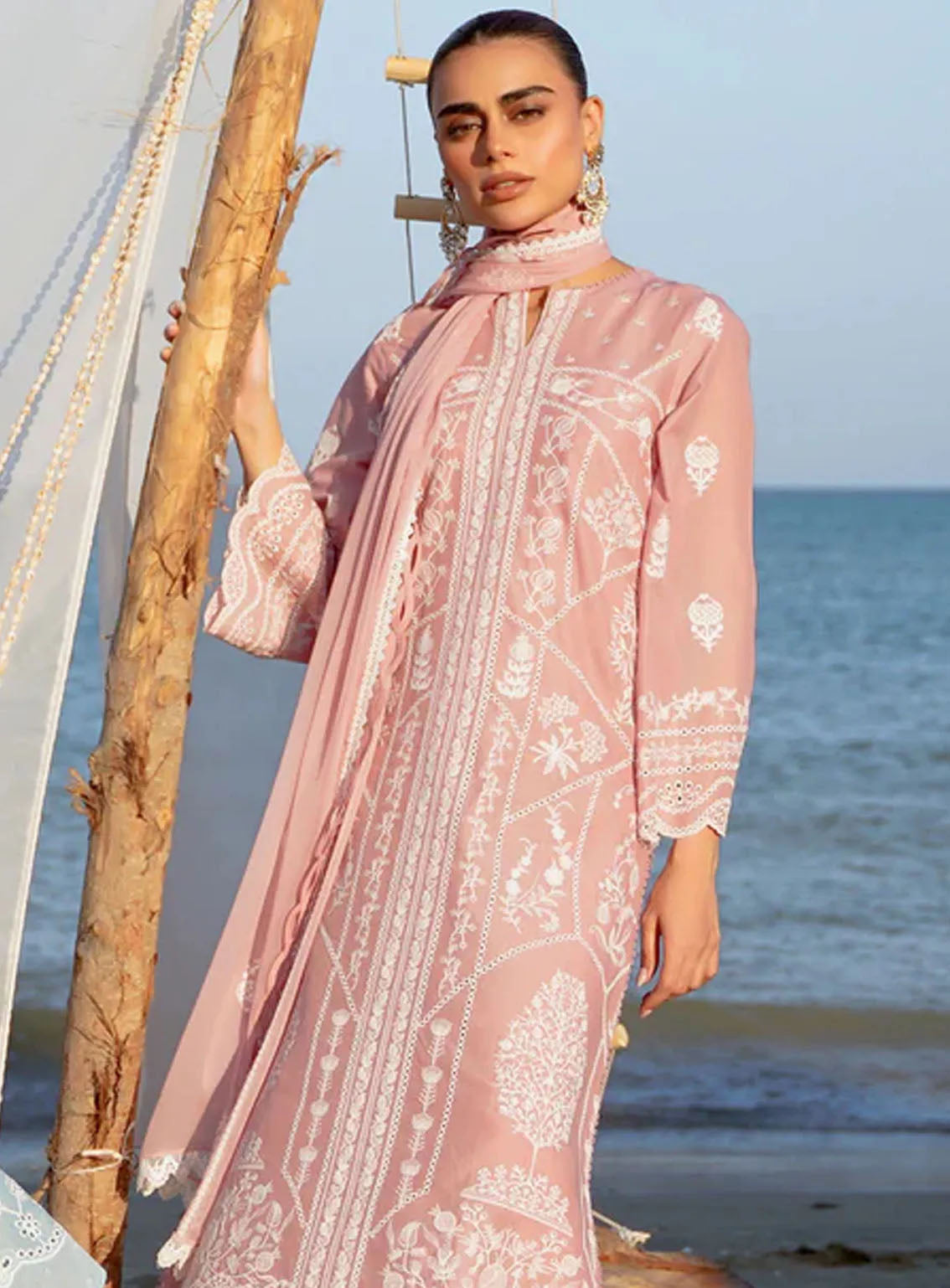 Sahar Embroidered Lawn Suits Unstitched 3 Piece - S24CL 08 Sahar Embroidered Lawn Suits Unstitched 3 Piece - S24CL 08