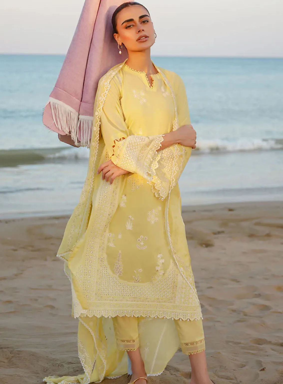 Sahar Embroidered Lawn Suits Unstitched 3 Piece - S24CL 09 Sahar Embroidered Lawn Suits Unstitched 3 Piece - S24CL 09