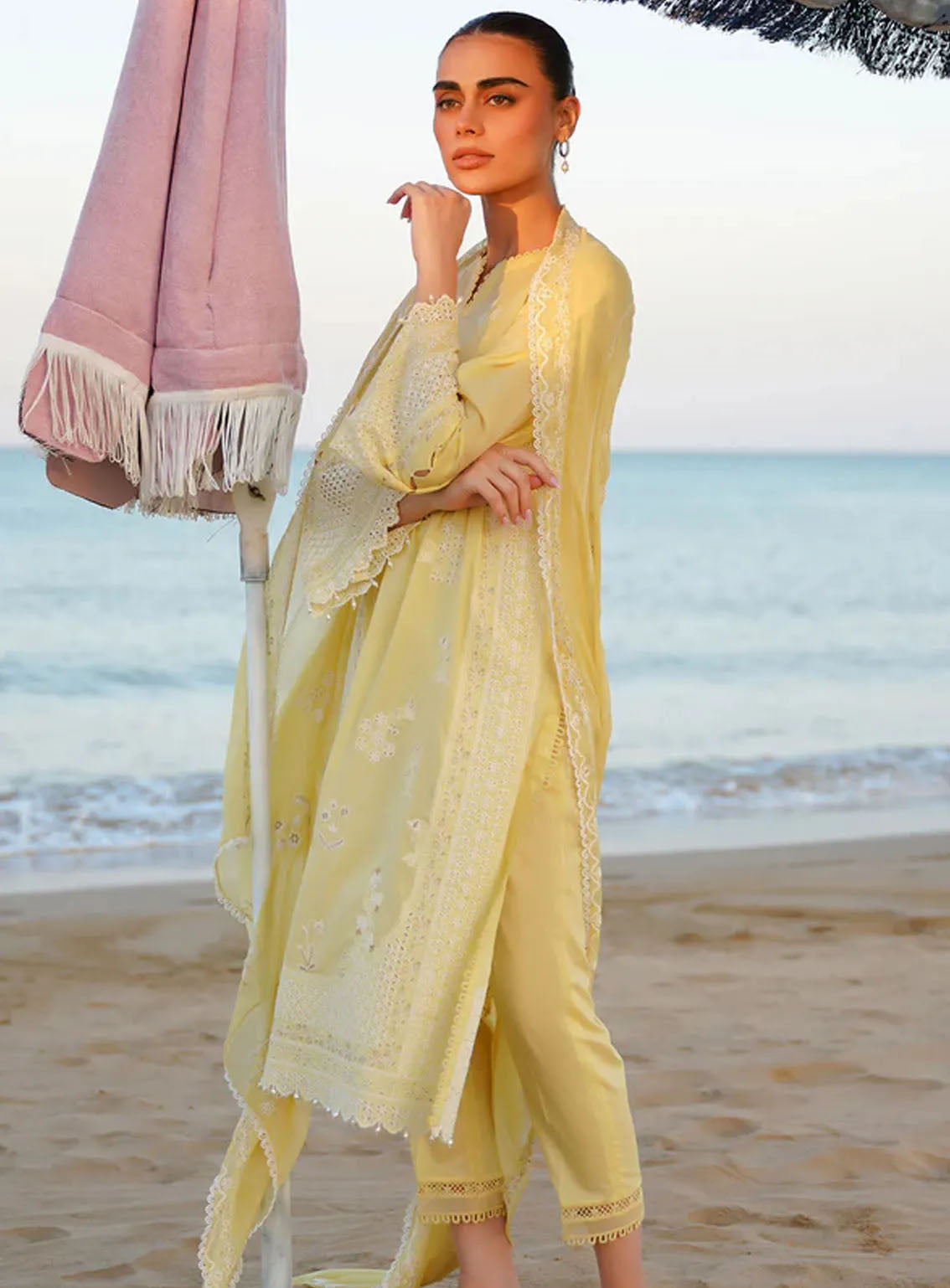 Sahar Embroidered Lawn Suits Unstitched 3 Piece - S24CL 09 Sahar Embroidered Lawn Suits Unstitched 3 Piece - S24CL 09