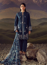 Sahar Festive Embroidered Lawn 3 Piece Unstitched Suit S26FEV2 D-06 INDIGO VERSE