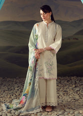 Sahar Festive Embroidered Lawn 3 Piece Unstitched Suit S26FEV2 D-08 IVORY BLOOM