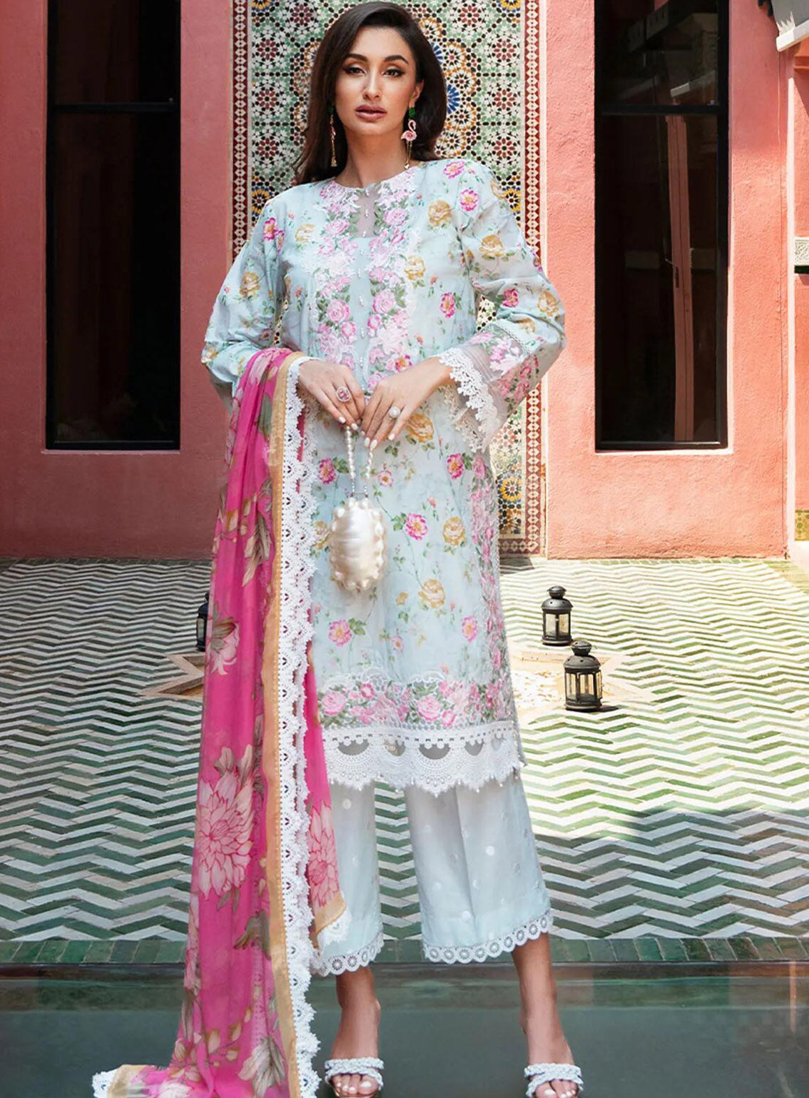 Saira Rizwan Embroidered Lawn Suits Unstitched 3 Piece - SR24L 07 FANNY Saira Rizwan Embroidered Lawn Suits Unstitched 3 Piece - SR24L 07 FANNY