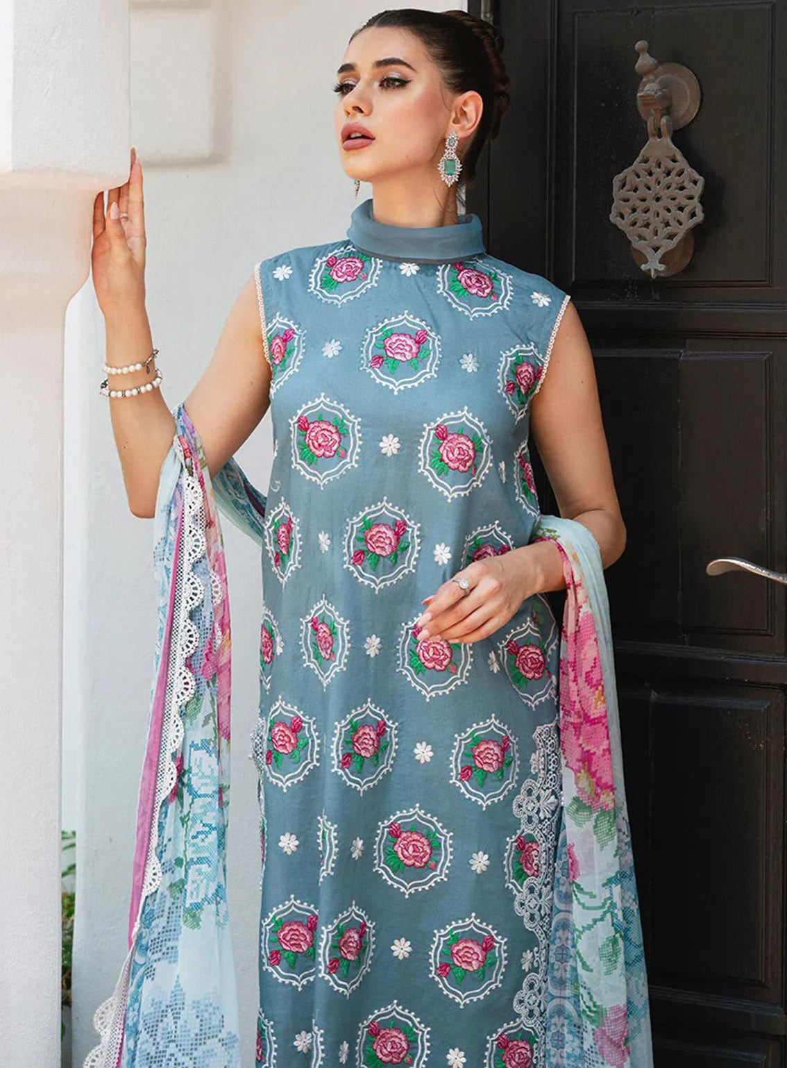 Saira Rizwan Embroidered Lawn Suits Unstitched 3 Piece - SR24L 09 AMAL Saira Rizwan Embroidered Lawn Suits Unstitched 3 Piece - SR24L 09 AMAL