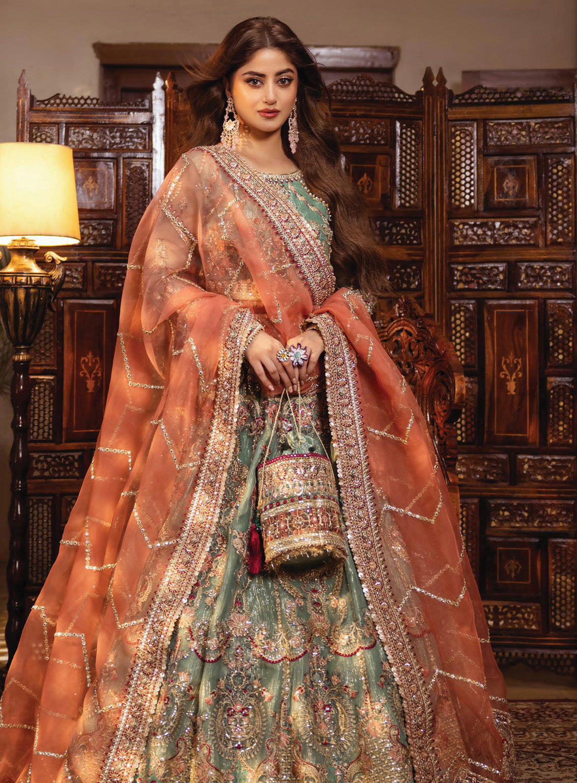 Sajal by Serene Embroidered Organza Suits Unstitched 3 Piece - SR24SB SB-26 RAQS Sajal by Serene Embroidered Organza Suits Unstitched 3 Piece - SR24SB SB-26 RAQS
