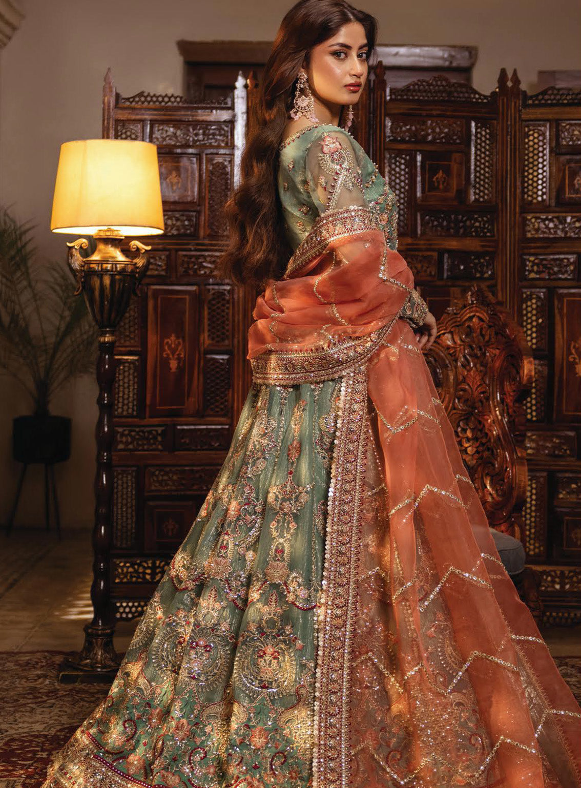 Sajal by Serene Embroidered Organza Suits Unstitched 3 Piece - SR24SB SB-26 RAQS Sajal by Serene Embroidered Organza Suits Unstitched 3 Piece - SR24SB SB-26 RAQS