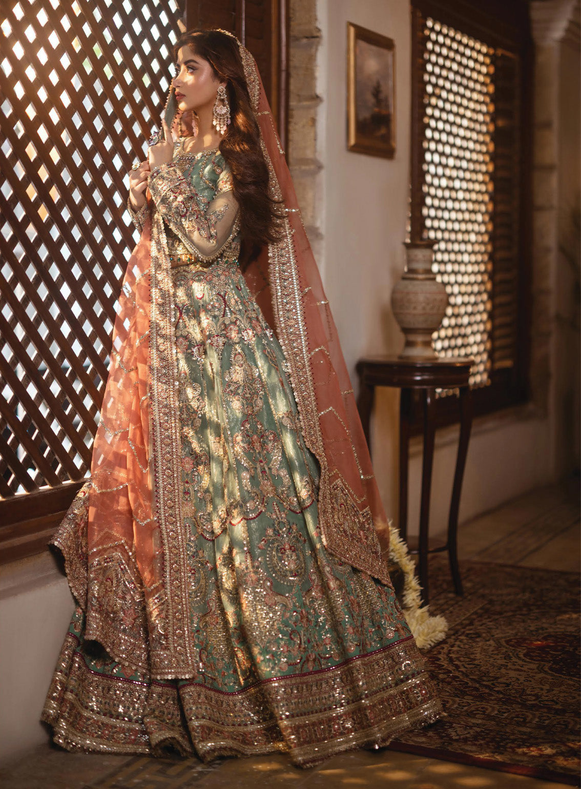 Sajal by Serene Embroidered Organza Suits Unstitched 3 Piece - SR24SB SB-26 RAQS Sajal by Serene Embroidered Organza Suits Unstitched 3 Piece - SR24SB SB-26 RAQS