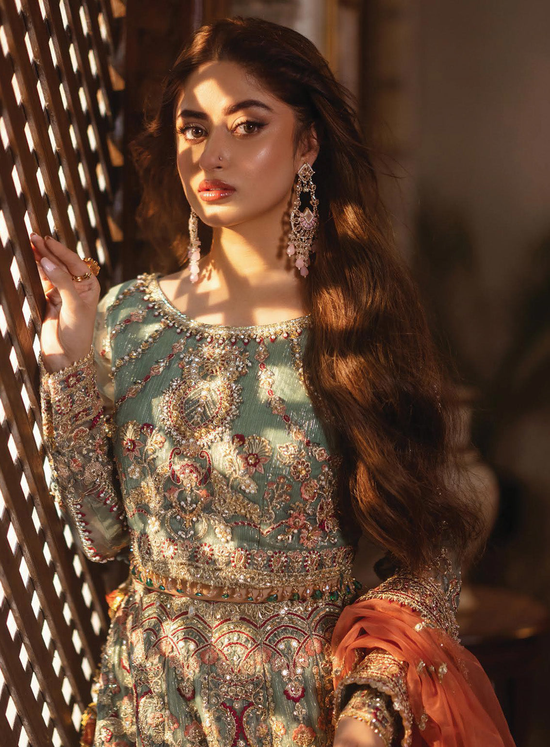 Sajal by Serene Embroidered Organza Suits Unstitched 3 Piece - SR24SB SB-26 RAQS Sajal by Serene Embroidered Organza Suits Unstitched 3 Piece - SR24SB SB-26 RAQS