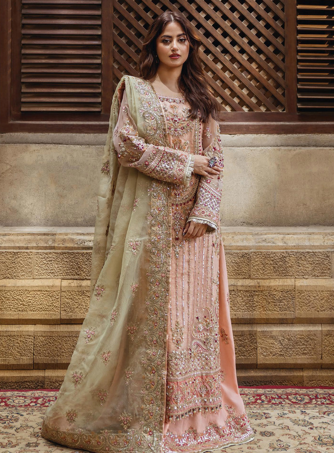 Sajal by Serene Embroidered Organza Suits Unstitched 3 Piece - SR24SB SB-27 ZARQASH Sajal by Serene Embroidered Organza Suits Unstitched 3 Piece - SR24SB SB-27 ZARQASH