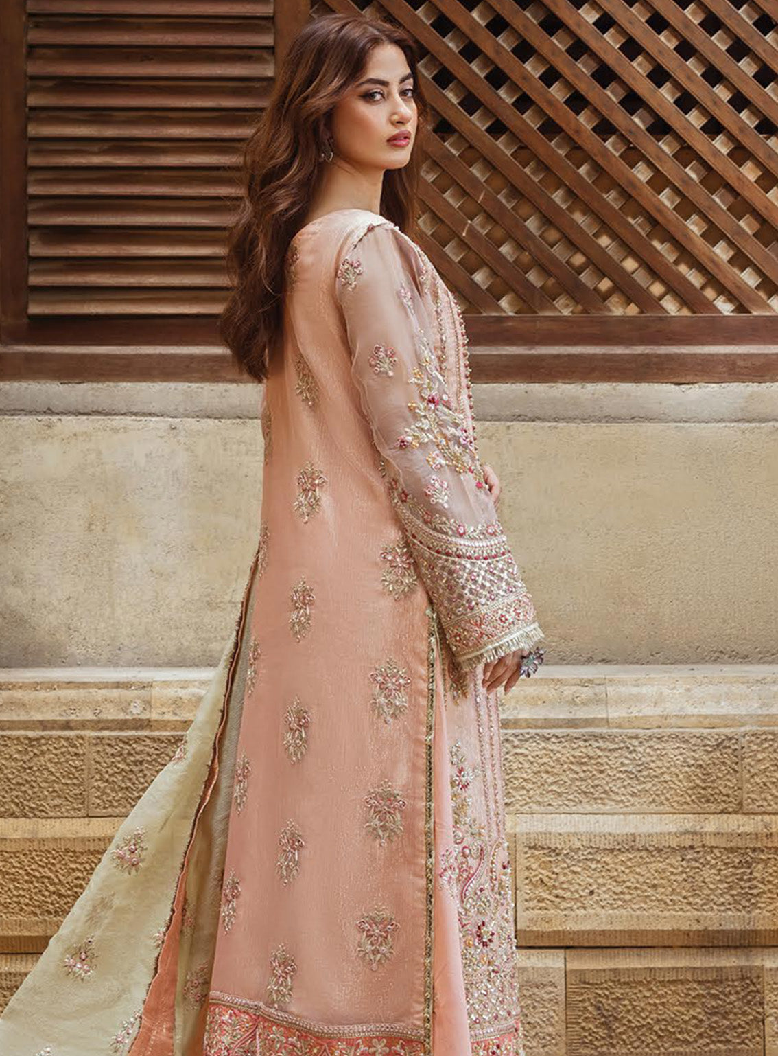 Sajal by Serene Embroidered Organza Suits Unstitched 3 Piece - SR24SB SB-27 ZARQASH Sajal by Serene Embroidered Organza Suits Unstitched 3 Piece - SR24SB SB-27 ZARQASH