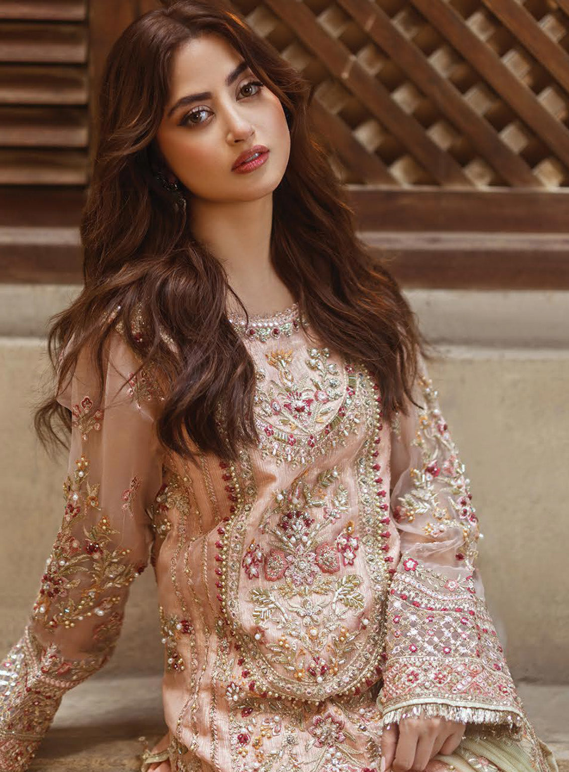 Sajal by Serene Embroidered Organza Suits Unstitched 3 Piece - SR24SB SB-27 ZARQASH Sajal by Serene Embroidered Organza Suits Unstitched 3 Piece - SR24SB SB-27 ZARQASH