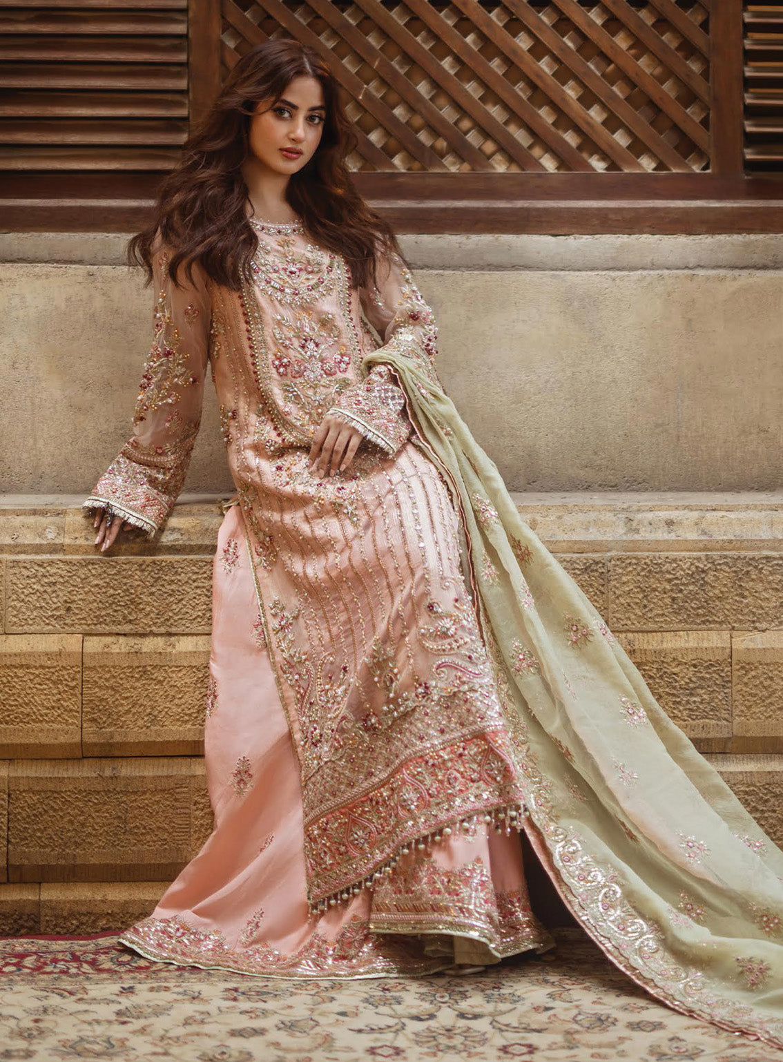 Sajal by Serene Embroidered Organza Suits Unstitched 3 Piece - SR24SB SB-27 ZARQASH Sajal by Serene Embroidered Organza Suits Unstitched 3 Piece - SR24SB SB-27 ZARQASH