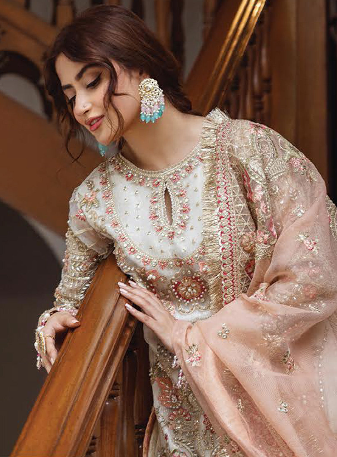 Sajal by Serene Embroidered Organza Suits Unstitched 3 Piece - SR24SB SB-29 ZEVAR Sajal by Serene Embroidered Organza Suits Unstitched 3 Piece - SR24SB SB-29 ZEVAR