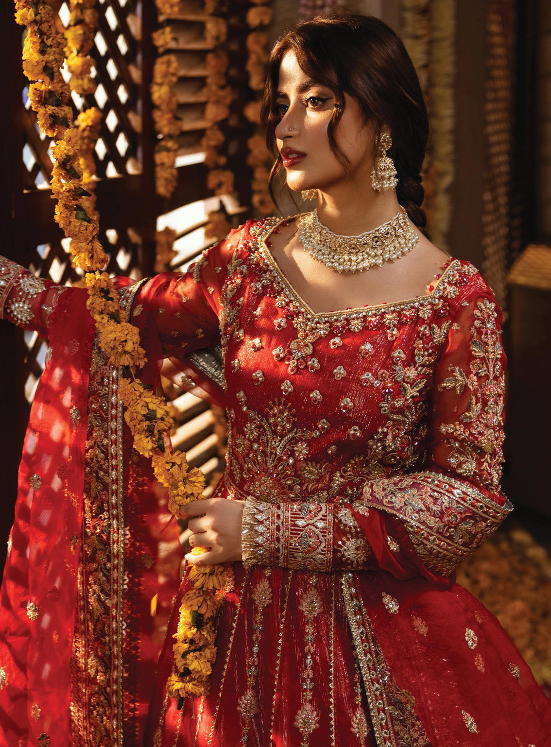 Sajal by Serene Embroidered Organza Suits Unstitched 3 Piece - SR24SB SB-30 MAIRAJ Sajal by Serene Embroidered Organza Suits Unstitched 3 Piece - SR24SB SB-30 MAIRAJ