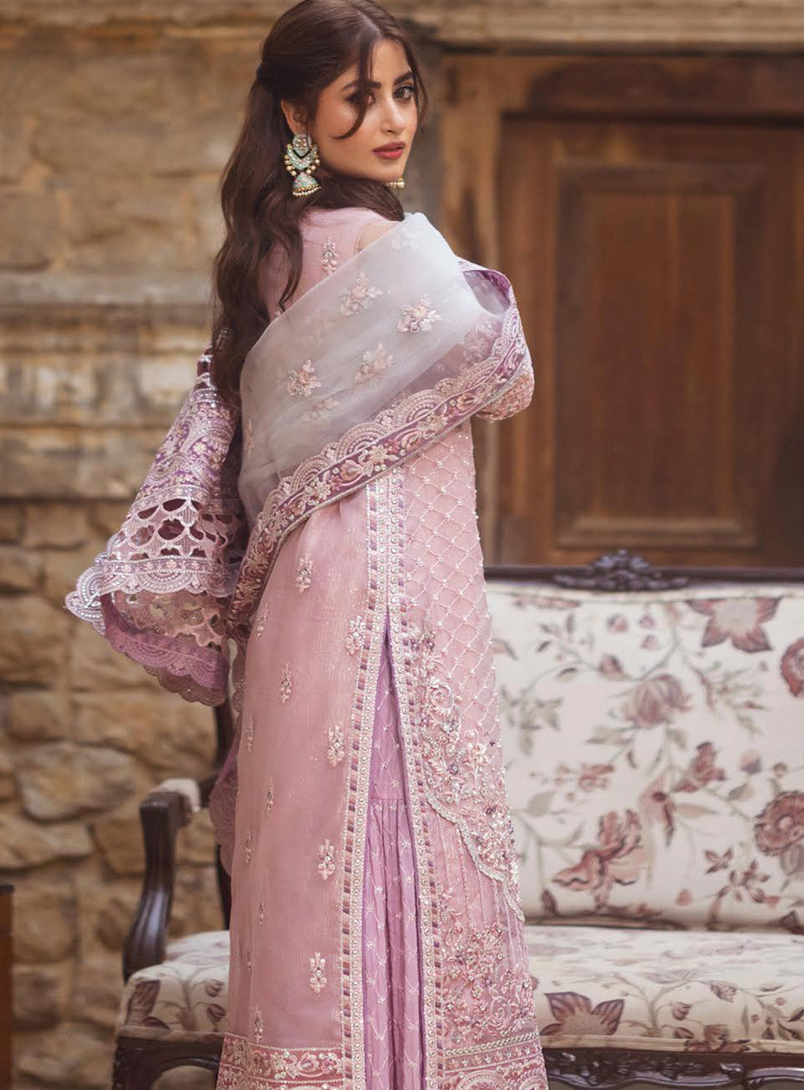 Sajal by Serene Embroidered Organza Suits Unstitched 3 Piece - SR24SB SB-31 NAQSH Sajal by Serene Embroidered Organza Suits Unstitched 3 Piece - SR24SB SB-31 NAQSH
