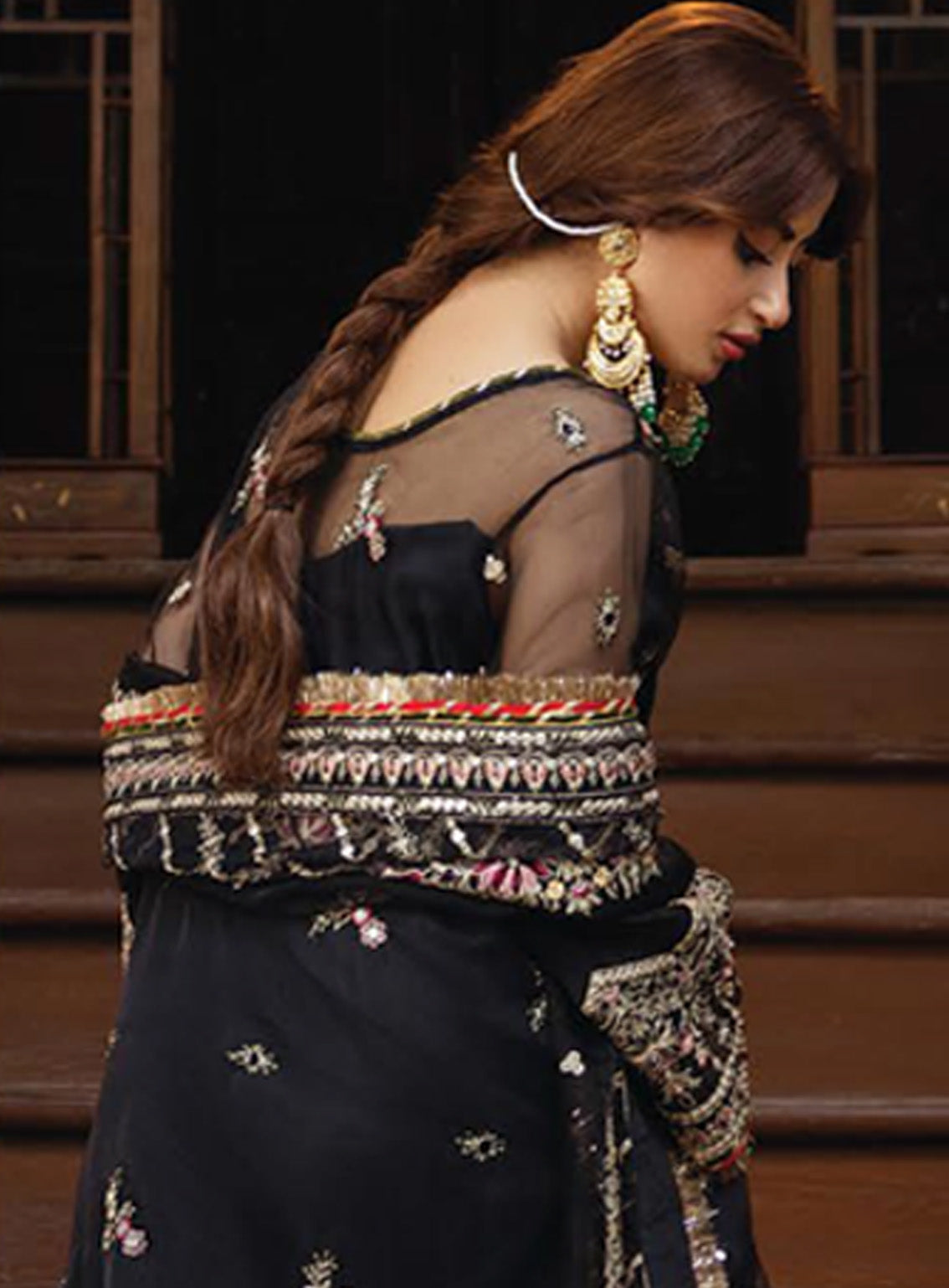 Sajal by Serene Embroidered Organza Suits Unstitched 3 Piece - SR24SB SB-32 MEHRANG Sajal by Serene Embroidered Organza Suits Unstitched 3 Piece - SR24SB SB-32 MEHRANG