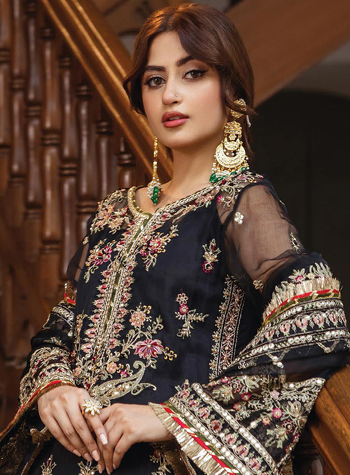 Sajal by Serene Embroidered Organza Suits Unstitched 3 Piece - SR24SB SB-32 MEHRANG Sajal by Serene Embroidered Organza Suits Unstitched 3 Piece - SR24SB SB-32 MEHRANG