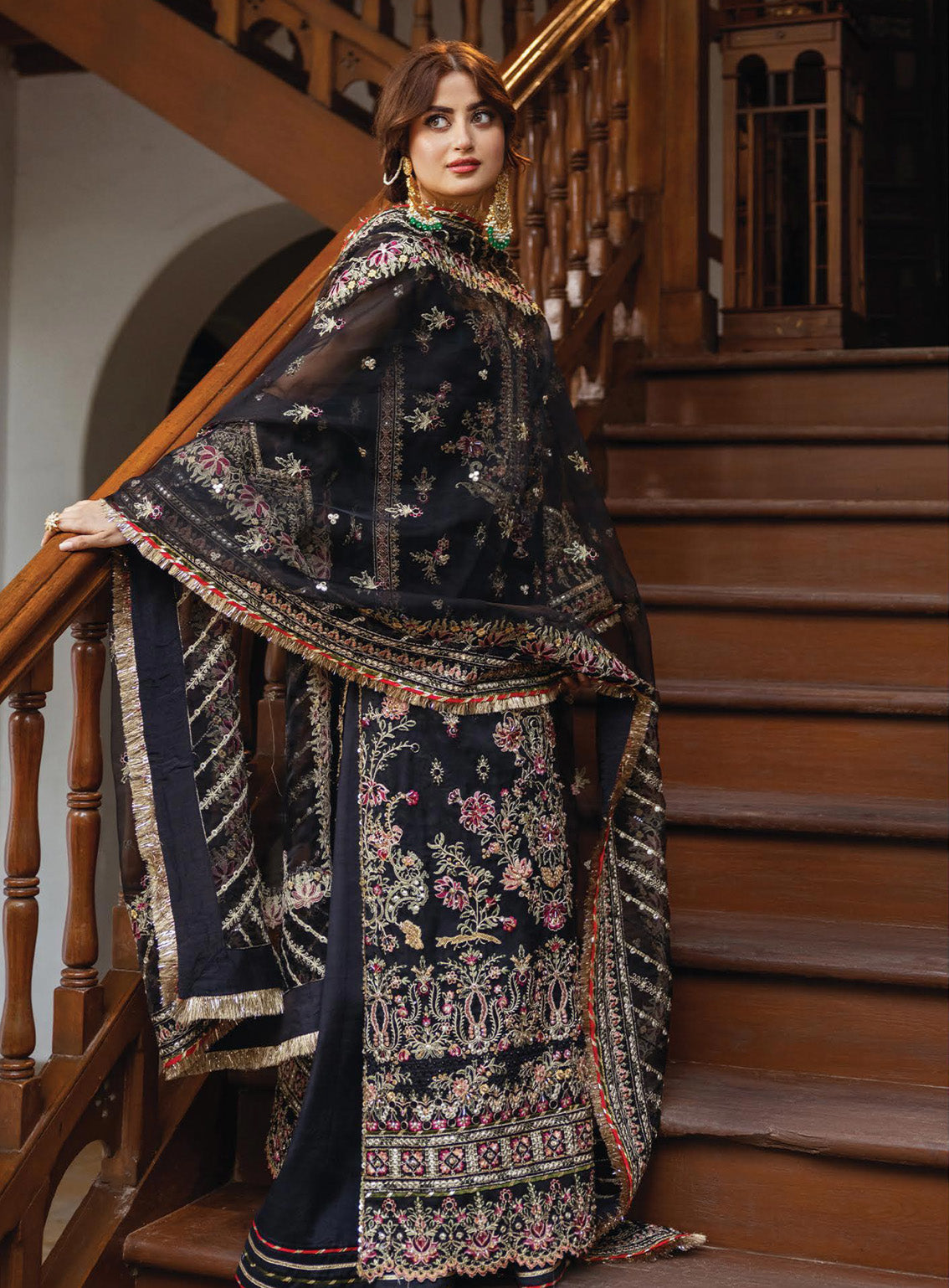 Sajal by Serene Embroidered Organza Suits Unstitched 3 Piece - SR24SB SB-32 MEHRANG Sajal by Serene Embroidered Organza Suits Unstitched 3 Piece - SR24SB SB-32 MEHRANG