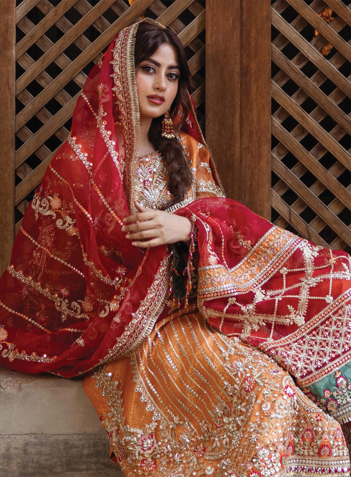 Sajal by Serene Embroidered Organza Suits Unstitched 3 Piece - SR24SB SB-33 HUSN Sajal by Serene Embroidered Organza Suits Unstitched 3 Piece - SR24SB SB-33 HUSN