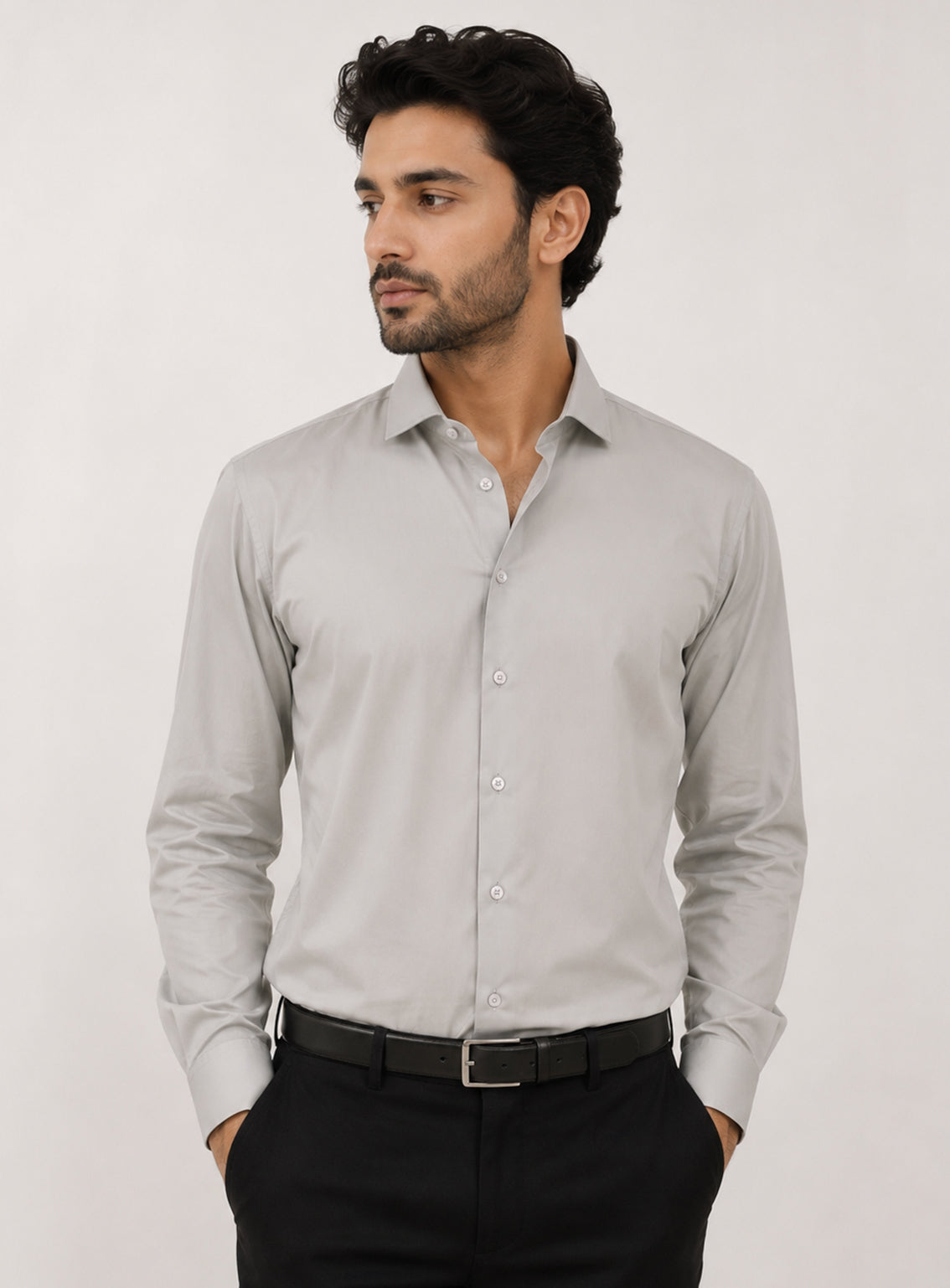 Sami Saeed Cotton Shirts For Men Stitched RF26SS D-CS-LGY Sami Saeed Cotton Shirts For Men Stitched RF26SS D-CS-LGY