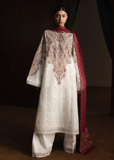 Satori By Zara Shahjahan Luxury Embrodiered Lawn 3 Piece Unstitched Suit CZS26SS&L D-07 HIKARI