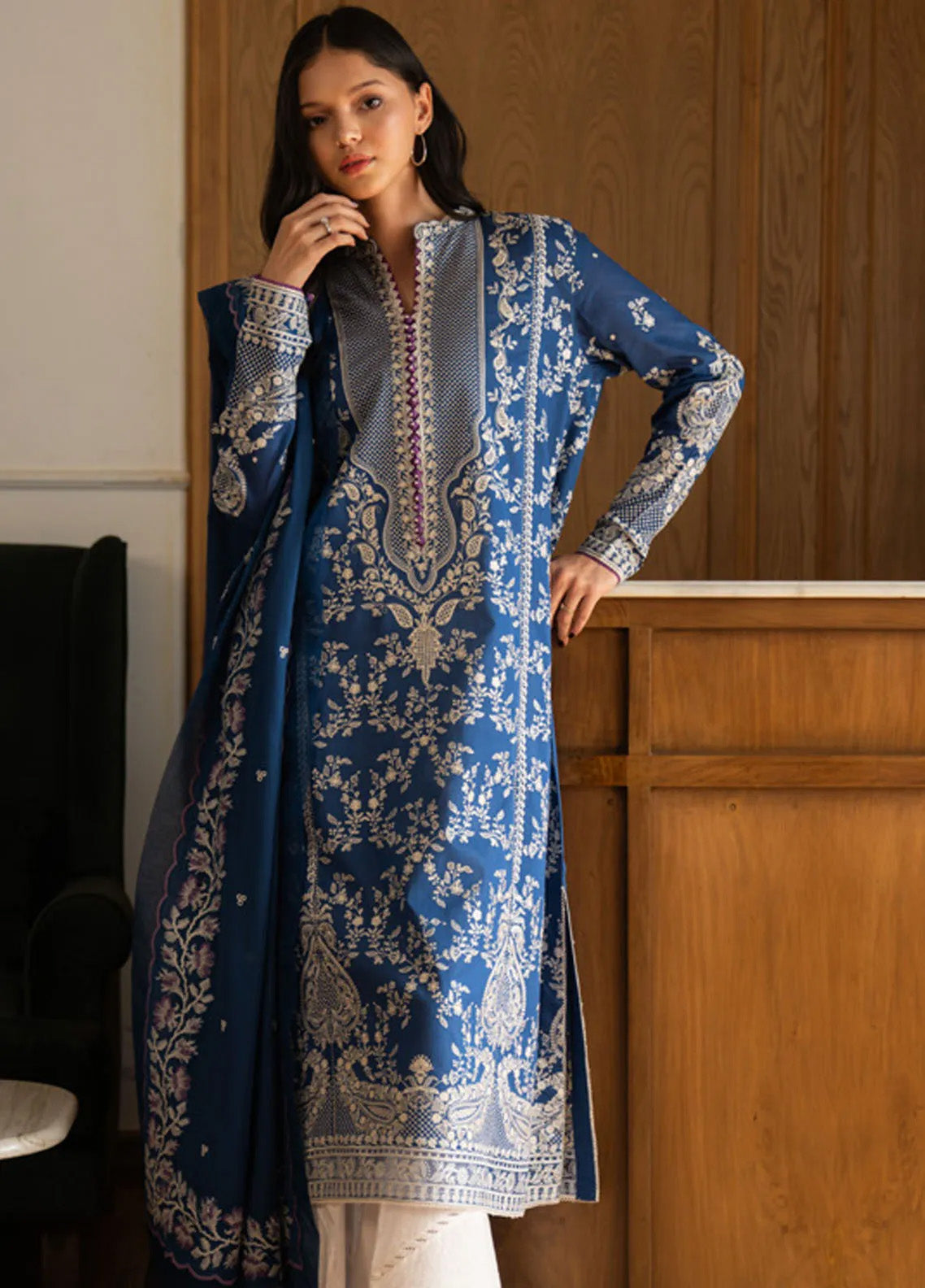 Satori by Zara Shahjahan Embroidered Lawn Suits Unstitched 3 Piece - ZS25LL 8B MEI Satori by Zara Shahjahan Embroidered Lawn Suits Unstitched 3 Piece - ZS25LL 8B MEI