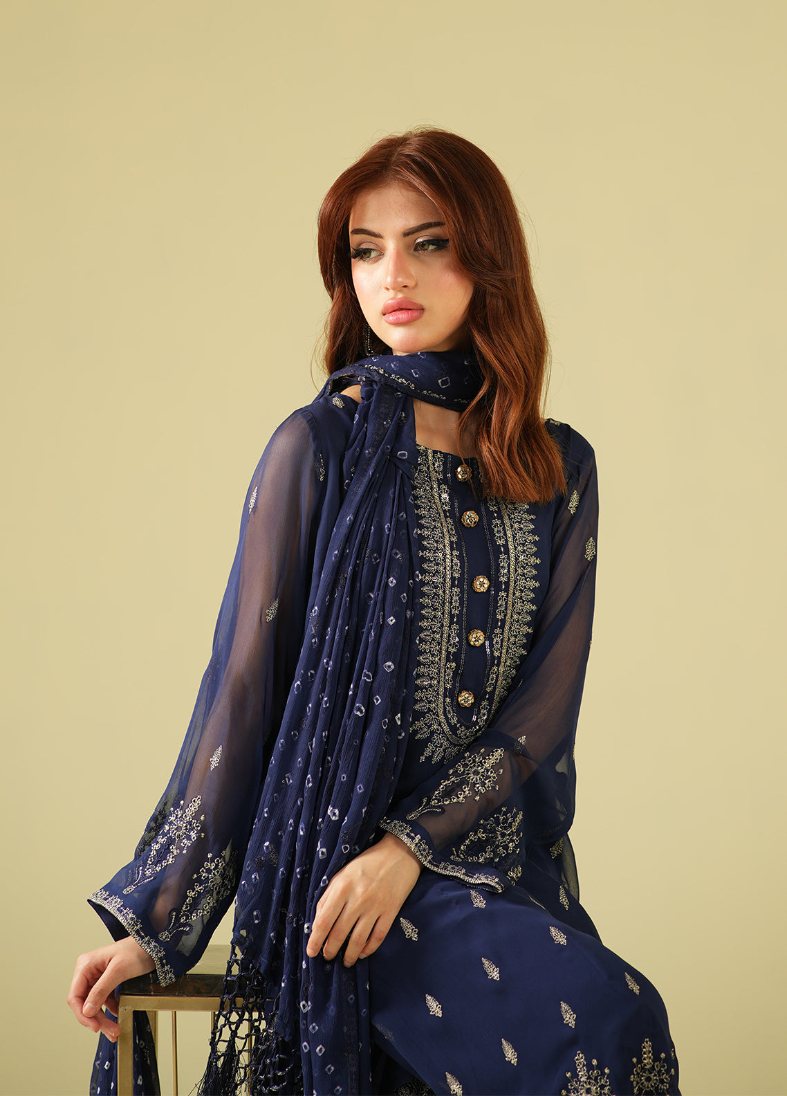 Satrang By Zouj Chunri Embroidered Chiffon 3 Piece Unstitched Suit ZJ26CEC D-01 Satrang By Zouj Chunri Embroidered Chiffon 3 Piece Unstitched Suit ZJ26CEC D-01