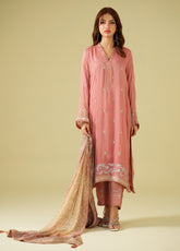 Satrang By Zouj Chunri Embroidered Chiffon 3 Piece Unstitched Suit ZJ26CEC D-02