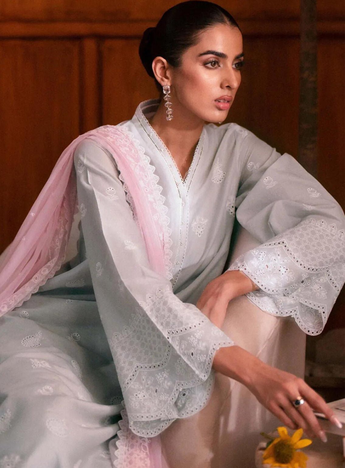 Seran Embroidered Lawn Suit Unstitched 3 Piece - SRN24FE 09 LUISA Seran Embroidered Lawn Suit Unstitched 3 Piece - SRN24FE 09 LUISA