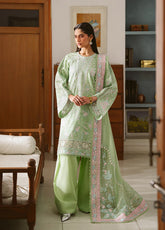 Serein Eid Kari By Ayzel Embroidered Lawn 3 Piece Unstitched Suit AZL26SEK D-107 MARIE