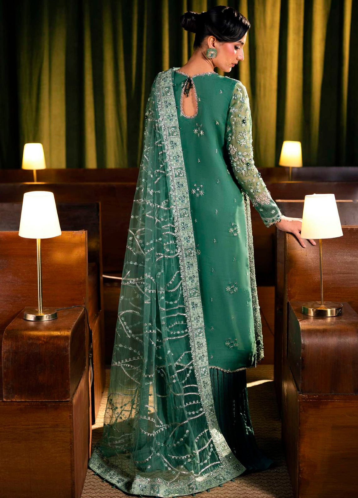 Serenade By Elaf Formal Embroidered Organza - Poly Net 3 Piece Unstitched Suit EF26SFH D-EHM-10 VERDELLA Serenade By Elaf Formal Embroidered Organza - Poly Net 3 Piece Unstitched Suit EF26SFH D-EHM-10 VERDELLA