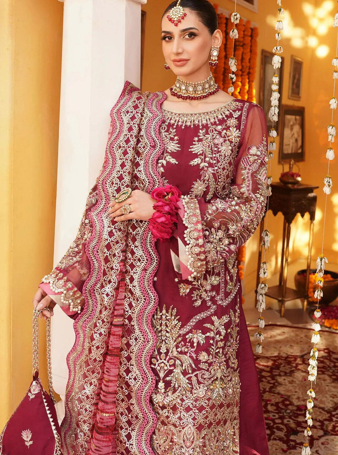 Serene by Mehak Yaqoob Embroidered Organza Suits Unstitched 3 Piece - MY24WF 04 JAZZBERRY Serene by Mehak Yaqoob Embroidered Organza Suits Unstitched 3 Piece - MY24WF 04 JAZZBERRY