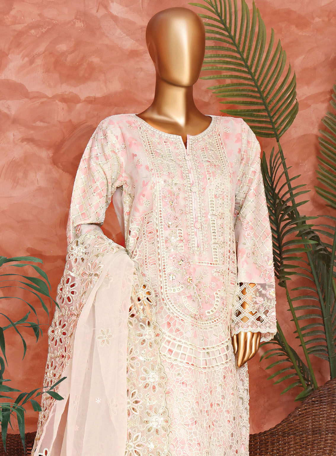 Shaahkaar By HZ Textiles Formal Embroidered Organza 3 Piece Stitched Suit HZ26SFE D-243-PGRN Shaahkaar By HZ Textiles Formal Embroidered Organza 3 Piece Stitched Suit HZ26SFE D-243-PGRN