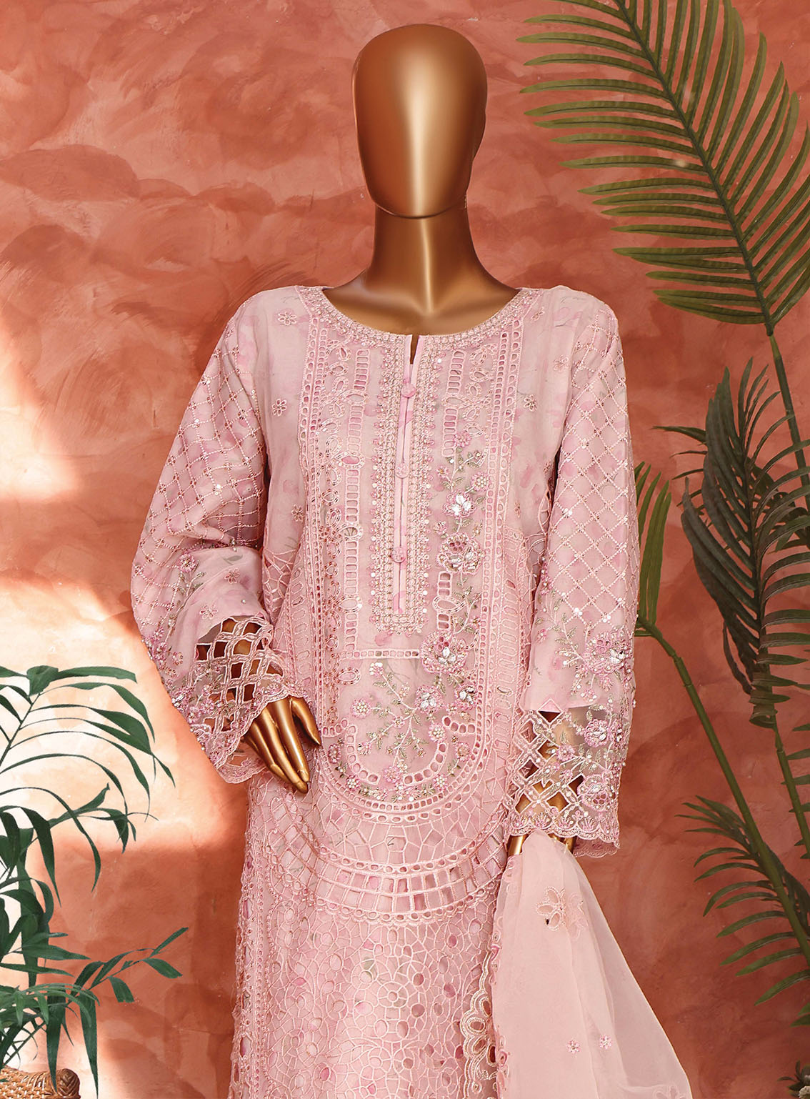 Shaahkaar By HZ Textiles Formal Embroidered Organza 3 Piece Stitched Suit HZ26SFE D-243-PPNK Shaahkaar By HZ Textiles Formal Embroidered Organza 3 Piece Stitched Suit HZ26SFE D-243-PPNK