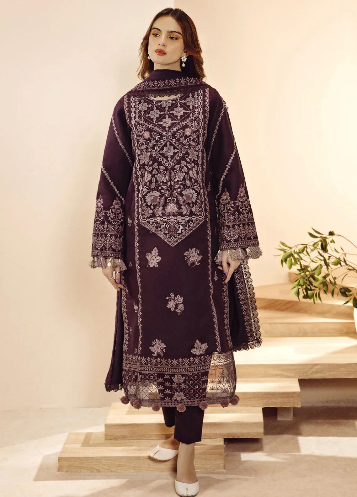 Shades Of Winter By Florent Embroidered Marina Suits Unstitched 3 Piece - FL24SW FL-2A Shades Of Winter By Florent Embroidered Marina Suits Unstitched 3 Piece - FL24SW FL-2A