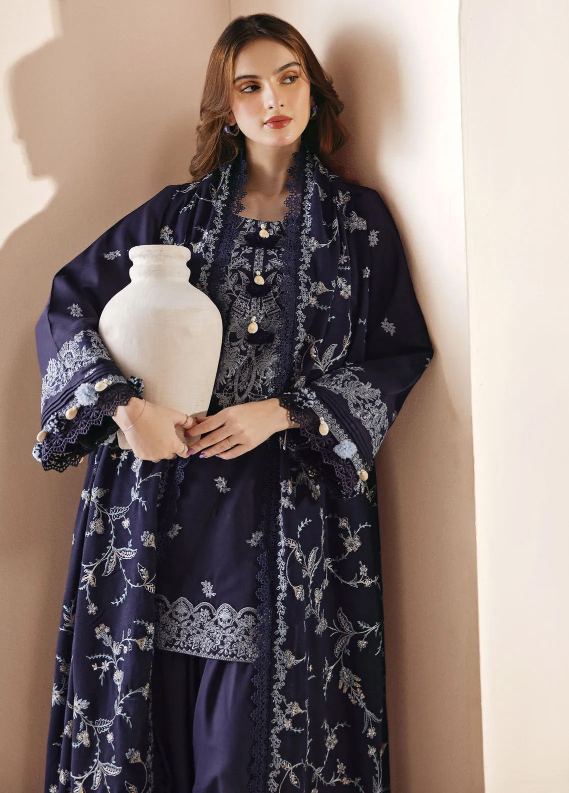 Shades Of Winter By Florent Embroidered Marina Suits Unstitched 3 Piece - FL24SW FL-4A Shades Of Winter By Florent Embroidered Marina Suits Unstitched 3 Piece - FL24SW FL-4A