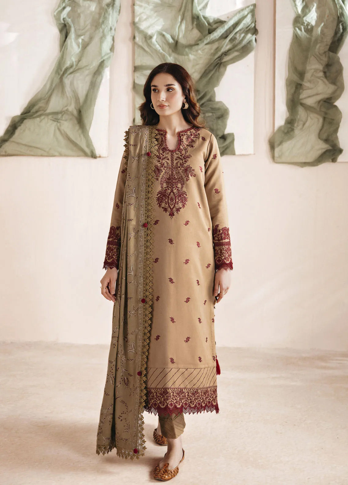Shades Of Winter By Florent Embroidered Marina Suits Unstitched 3 Piece - FL24SW FL-4B Shades Of Winter By Florent Embroidered Marina Suits Unstitched 3 Piece - FL24SW FL-4B