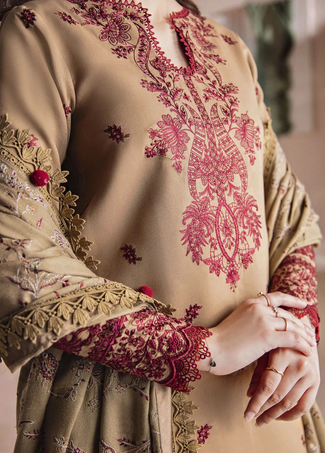 Shades Of Winter By Florent Embroidered Marina Suits Unstitched 3 Piece - FL24SW FL-4B Shades Of Winter By Florent Embroidered Marina Suits Unstitched 3 Piece - FL24SW FL-4B