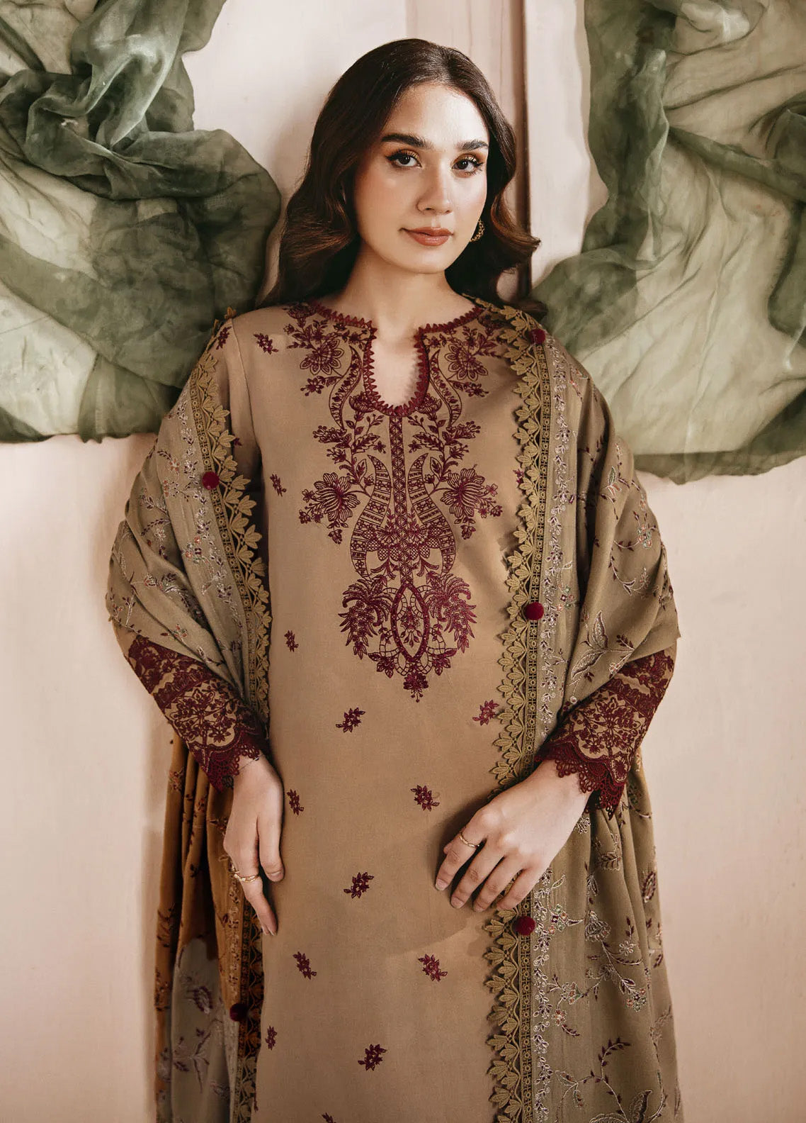 Shades Of Winter By Florent Embroidered Marina Suits Unstitched 3 Piece - FL24SW FL-4B Shades Of Winter By Florent Embroidered Marina Suits Unstitched 3 Piece - FL24SW FL-4B