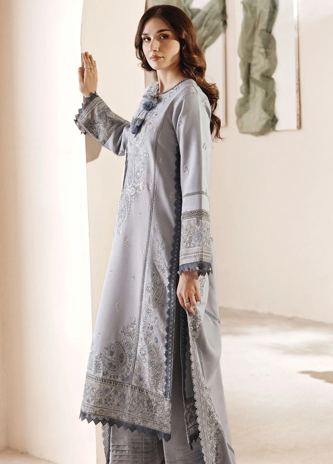 Shades Of Winter By Florent Embroidered Marina Suits Unstitched 3 Piece - FL24SW FL-5A Shades Of Winter By Florent Embroidered Marina Suits Unstitched 3 Piece - FL24SW FL-5A