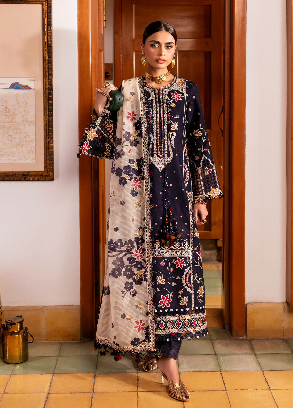 Shahkaar By Jazmin Embroidered Lawn 3 Piece Unstitched Suit JZ26SLEL D-SL-07 Shahkaar By Jazmin Embroidered Lawn 3 Piece Unstitched Suit JZ26SLEL D-SL-07